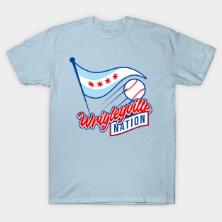 Wrigleyville Nation Flag Logo T-Shirt